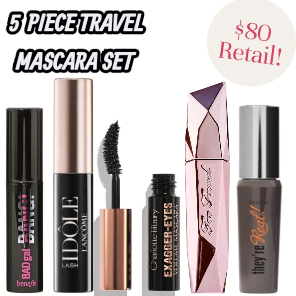 Benefit, Lancôme, Charlotte Tilbury, Too Faced Mascara Set